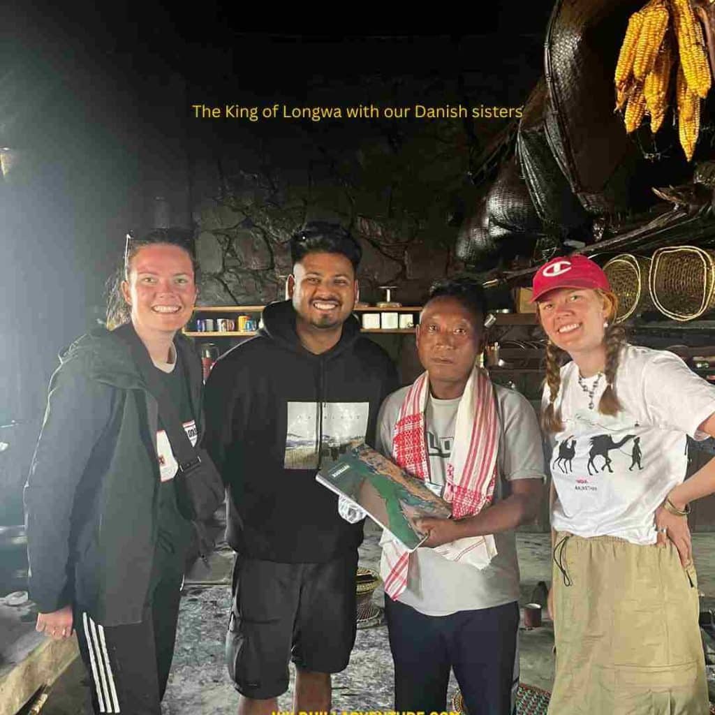 The King of Longwa with our Danish sisters