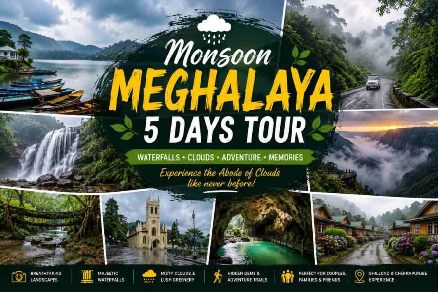 Monsoon Meghalaya 5 Days Tour